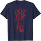 Stranger Things Hell Fire Lives Flail Art T-Shirt - T-Shirt | Navy