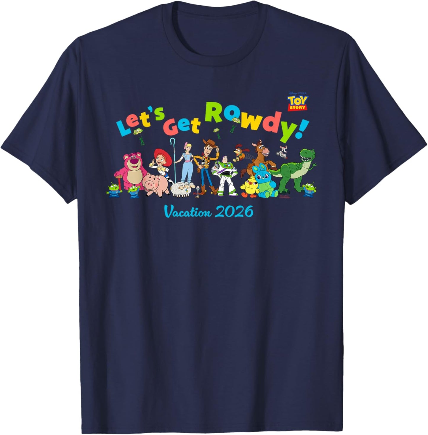 Disney & Pixar's Toy Story Rowdy Vacation 2026 Matching Trip T-Shirt - T-Shirt | Navy