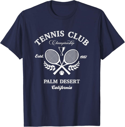 Tennis Souvenir Palm Desert California T-Shirt - T-Shirt | Navy