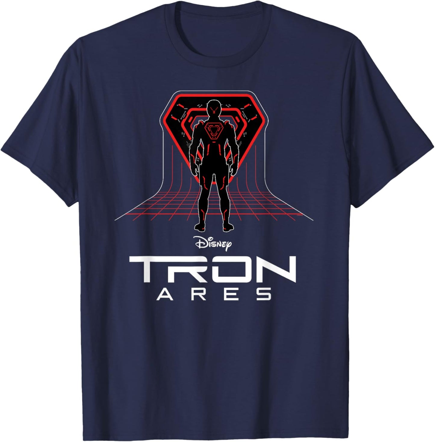 Disney TRON: Ares Digital Grid and Logo Official Movie T-Shirt - T-Shirt | Navy