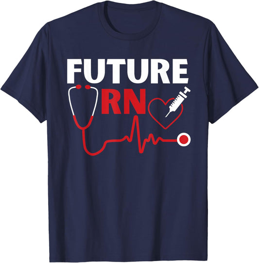 Future RN Nurse Nursing Student Registered Nurse in Training T-Shirt - T-Shirt | Navy