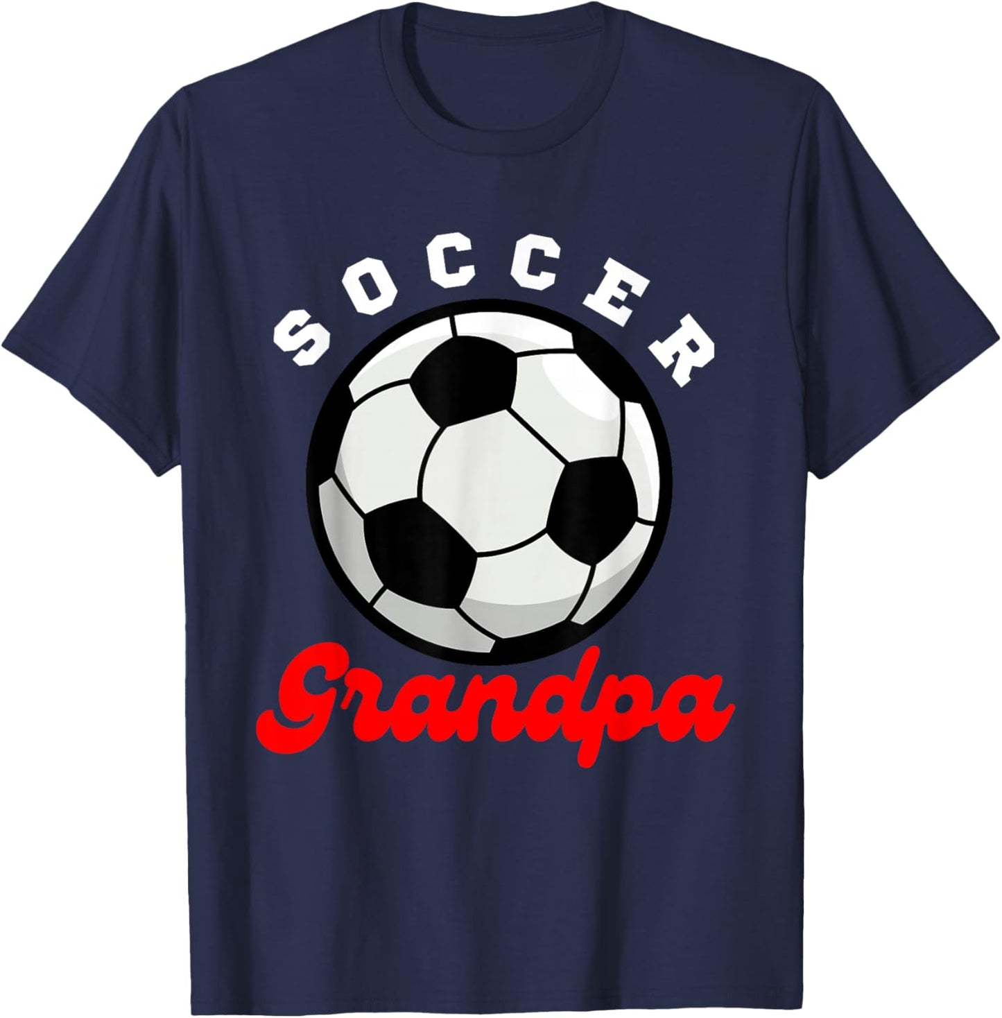 Funny Grandpa Proud Soccer Lover Papa for Father's Day T-Shirt - T-Shirt | Navy