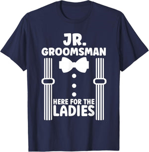 Junior Groomsman Funny Wedding Junior Groomsmen T-Shirt - T-Shirt | Navy