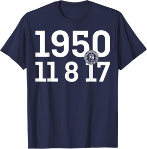 75th Anniversary 1950 11 8 17 T-Shirt - T-Shirt | Navy