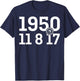 75th Anniversary 1950 11 8 17 T-Shirt - T-Shirt | Navy