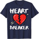 Valentines Day Heart Breaker Arrow Funny Men Women Kids T-Shirt - T-Shirt | Navy