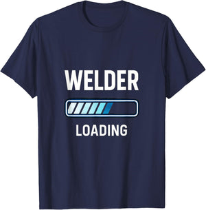 Welder Loading - Funny Graduation Job T-Shirt - T-Shirt | Navy
