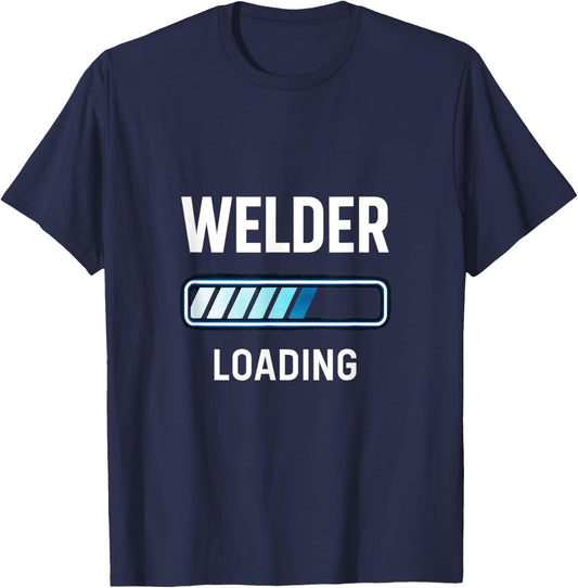 Welder Loading - Funny Graduation Job T-Shirt - T-Shirt | Navy