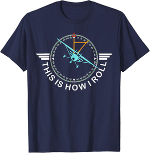 This is How We Roll Pilot Aviation Gifts Women Kids T-Shirt - T-Shirt | Navy