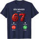 67 is Calling Meme Silly Brainrot AI Apple Number Gen Z T-Shirt - T-Shirt | Navy