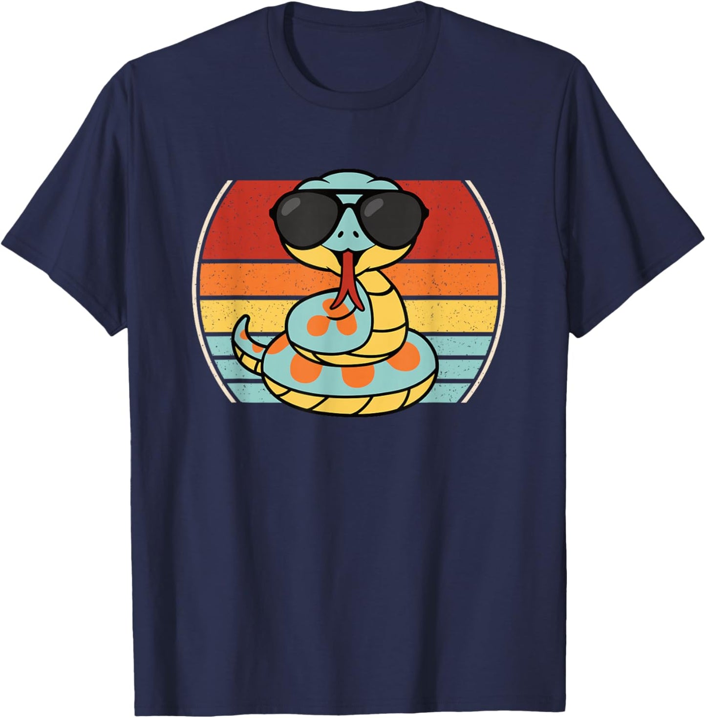 Cool Snake Lover Men Boys Kids T-Shirt - T-Shirt | Navy