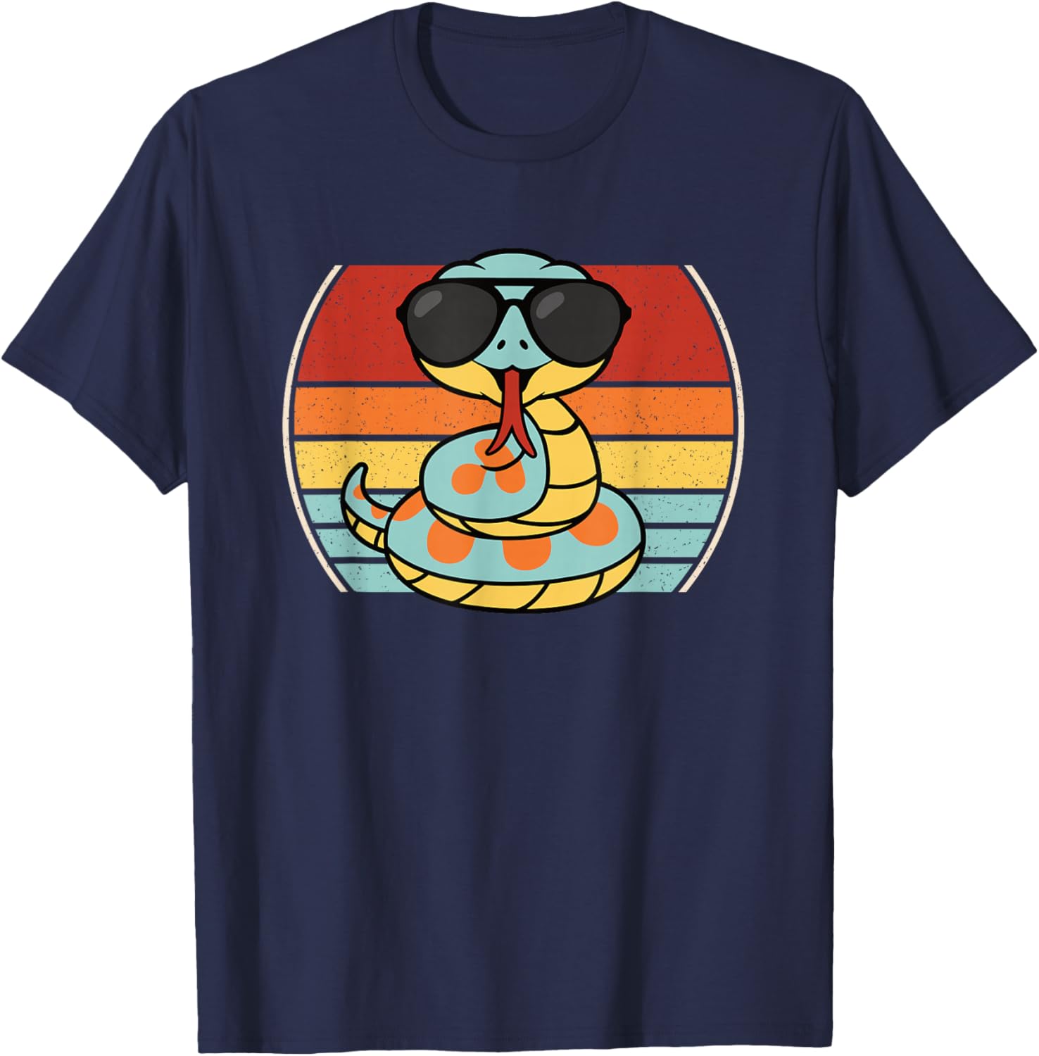 Cool Snake Lover Men Boys Kids T-Shirt - T-Shirt | Navy