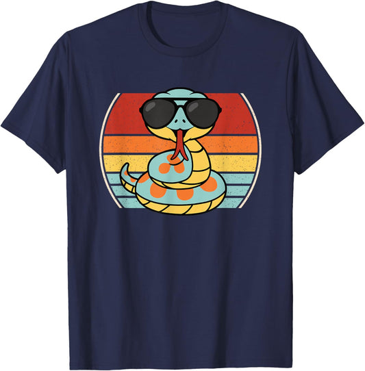 Cool Snake Lover Men Boys Kids T-Shirt - T-Shirt | Navy