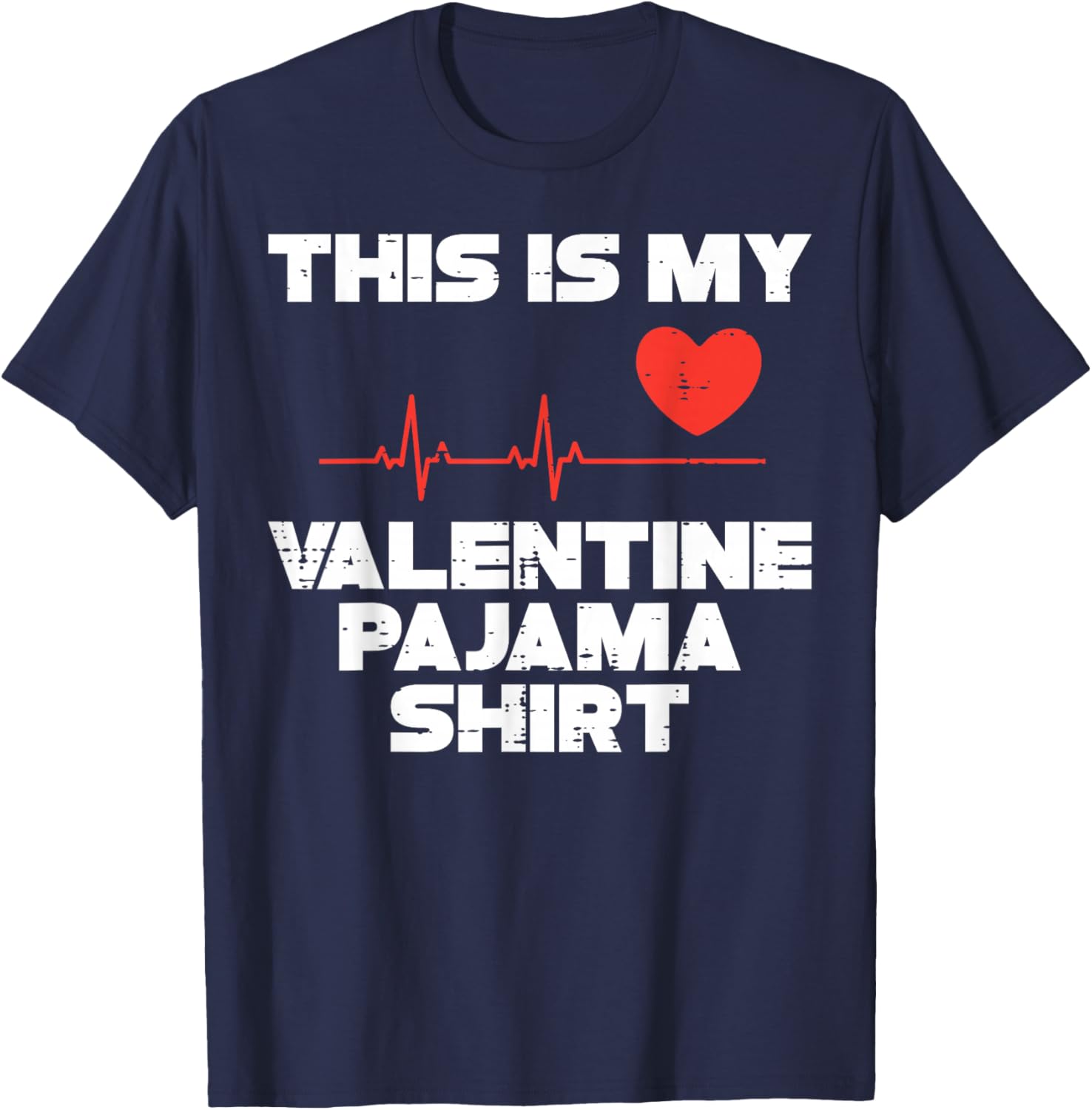 This is My Valentine Pajama Valentines Day Men Women Kids T-Shirt - T-Shirt | Navy