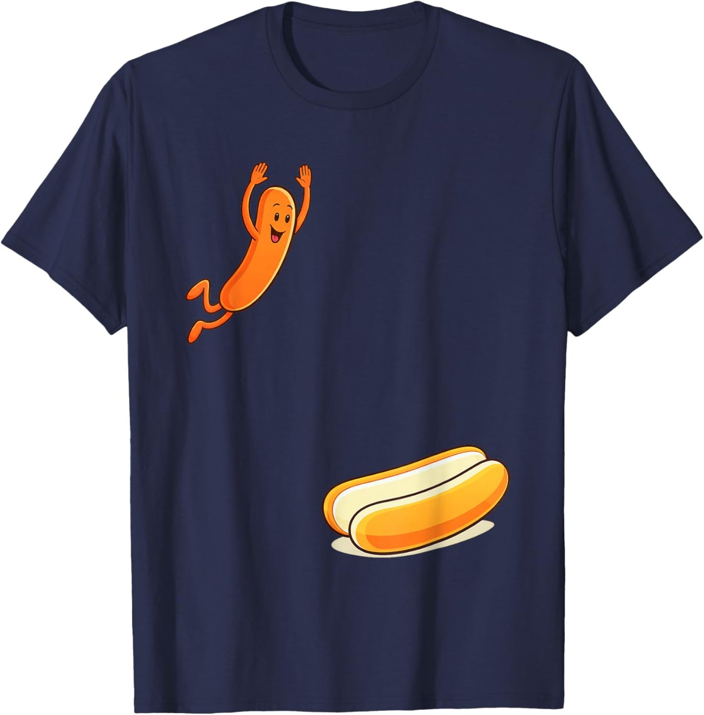 Retro Vintage Hotdog High Dive 4th of July T-Shirt - T-Shirt | Navy