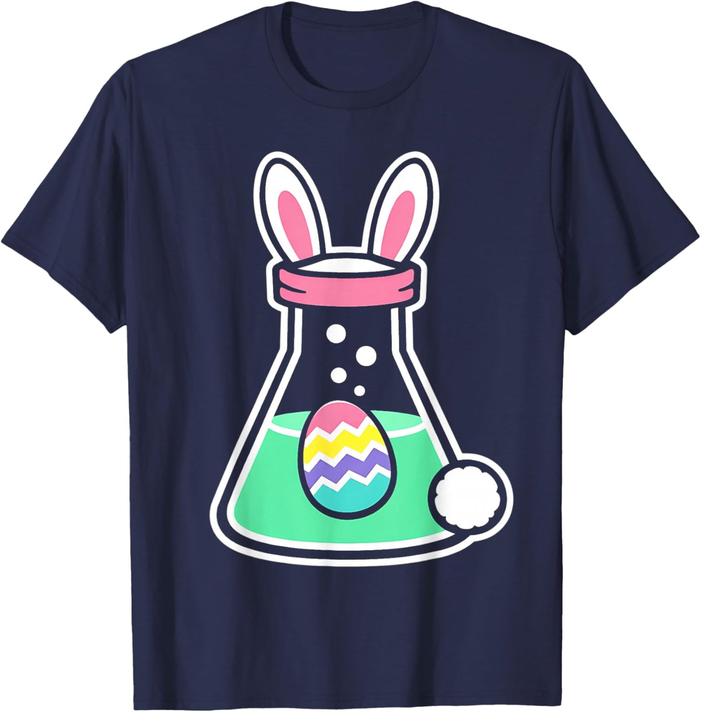 Chemistry Easter Bunny Rabbit Egg Biology Science Teacher T-Shirt - T-Shirt | Navy