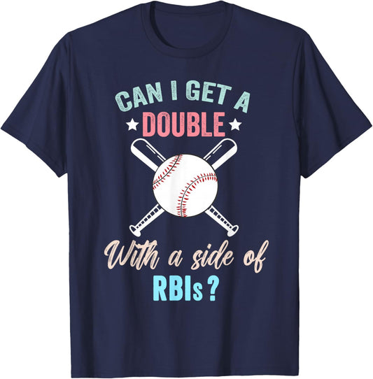 Funny Baseball Lover Can Get Double Side RBIs Player Gift T-Shirt - T-Shirt | Navy