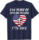 250 Years Faith Freedom US Flag Heart 250th Anniversary Men T-Shirt - T-Shirt | Navy