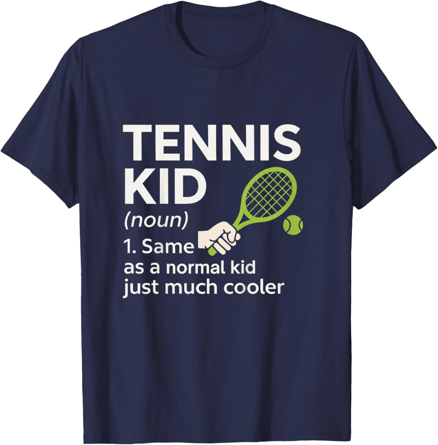 Tennis Shirt Kid Definition Funny Cool Player T-Shirt - T-Shirt | Navy