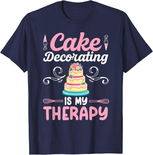 Cake Decorating Funny Cake Artist Cake Baker Cake Decorator T-Shirt - T-Shirt | Navy