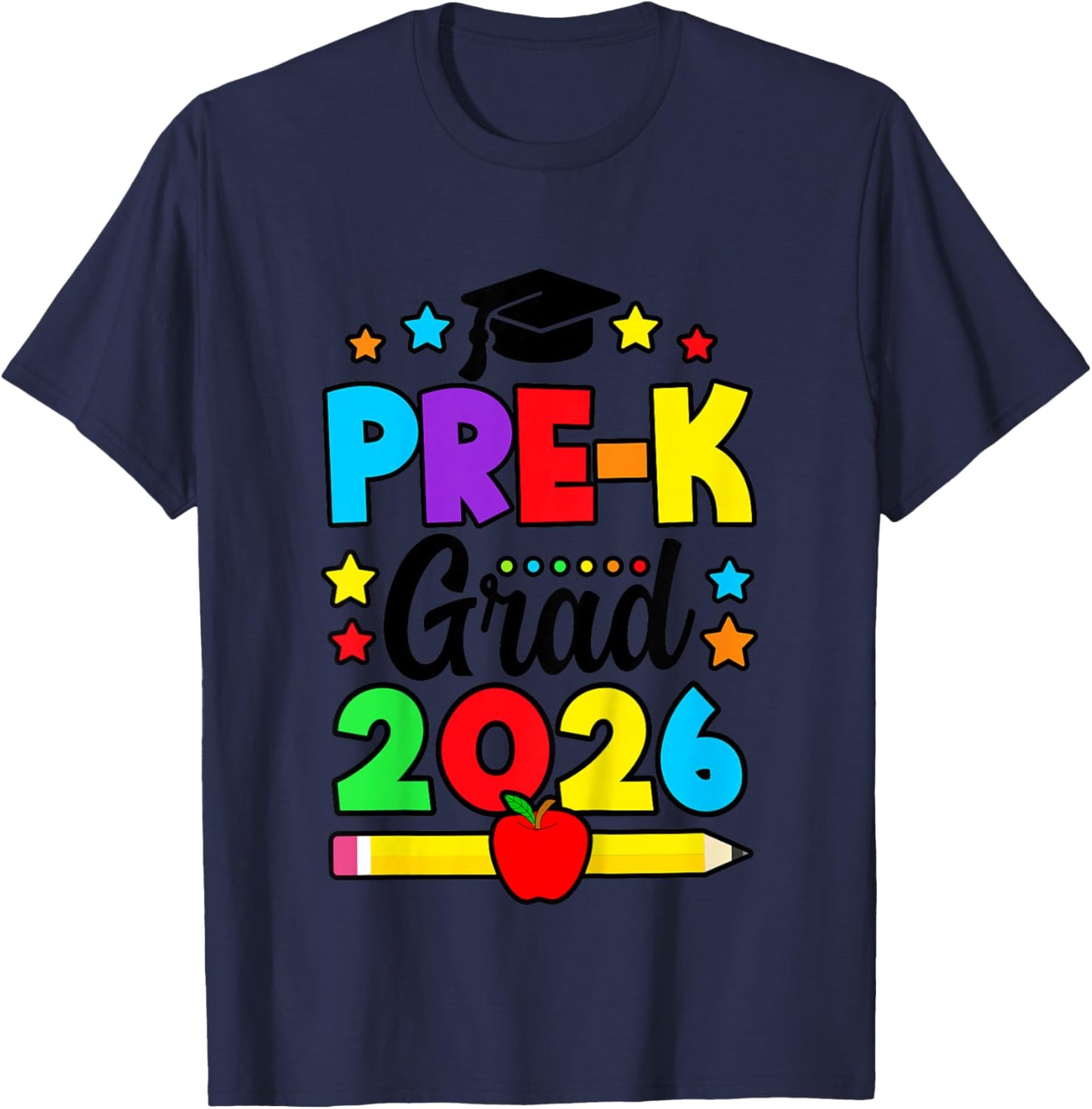 Kids Pre-K Grad 2026 Preschool Graduation 2026 T-Shirt - T-Shirt | Navy