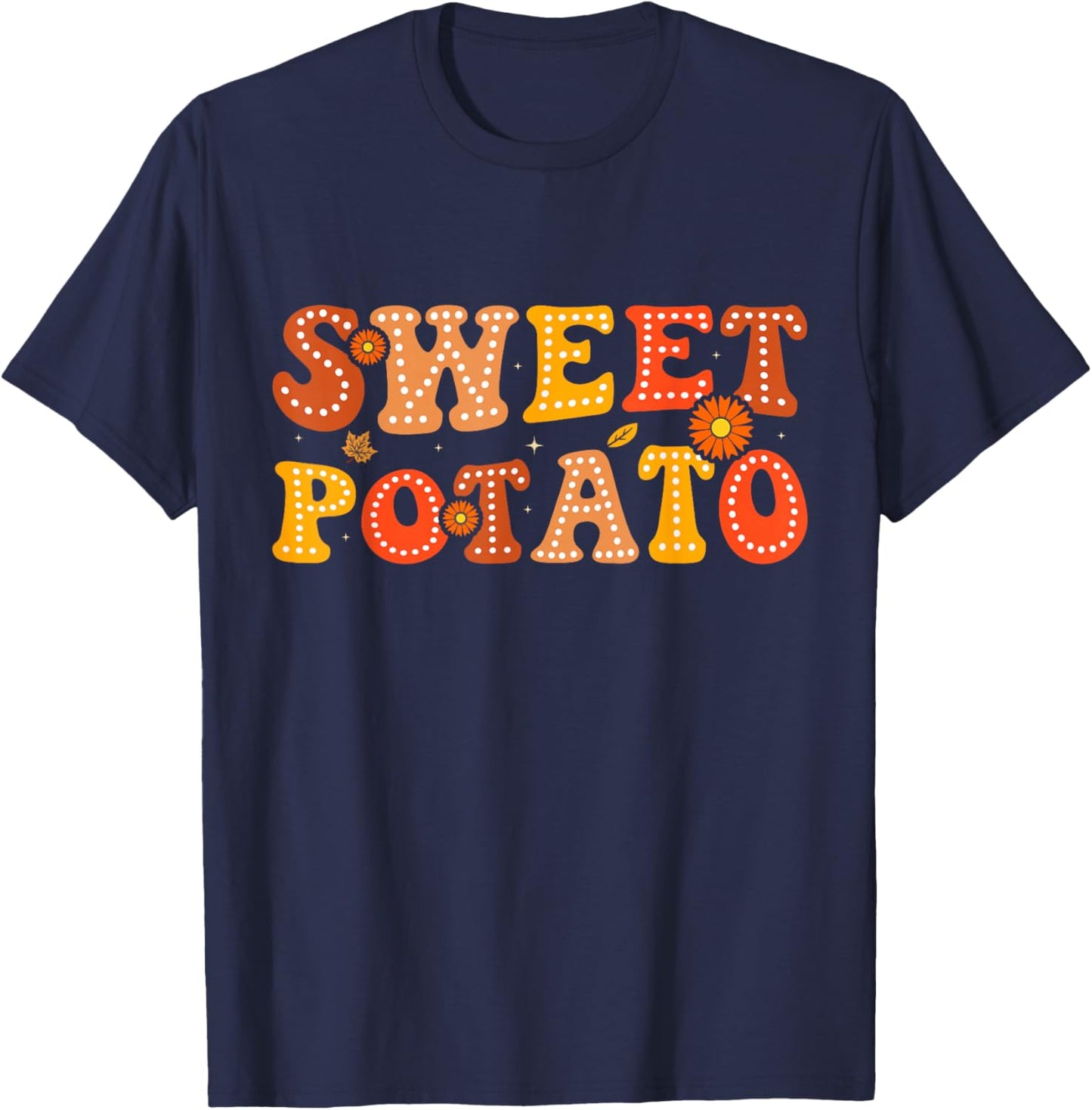 Sweet Potato and Kind of Rude Potato Thanksgiving Couples T-Shirt - T-Shirt | Navy