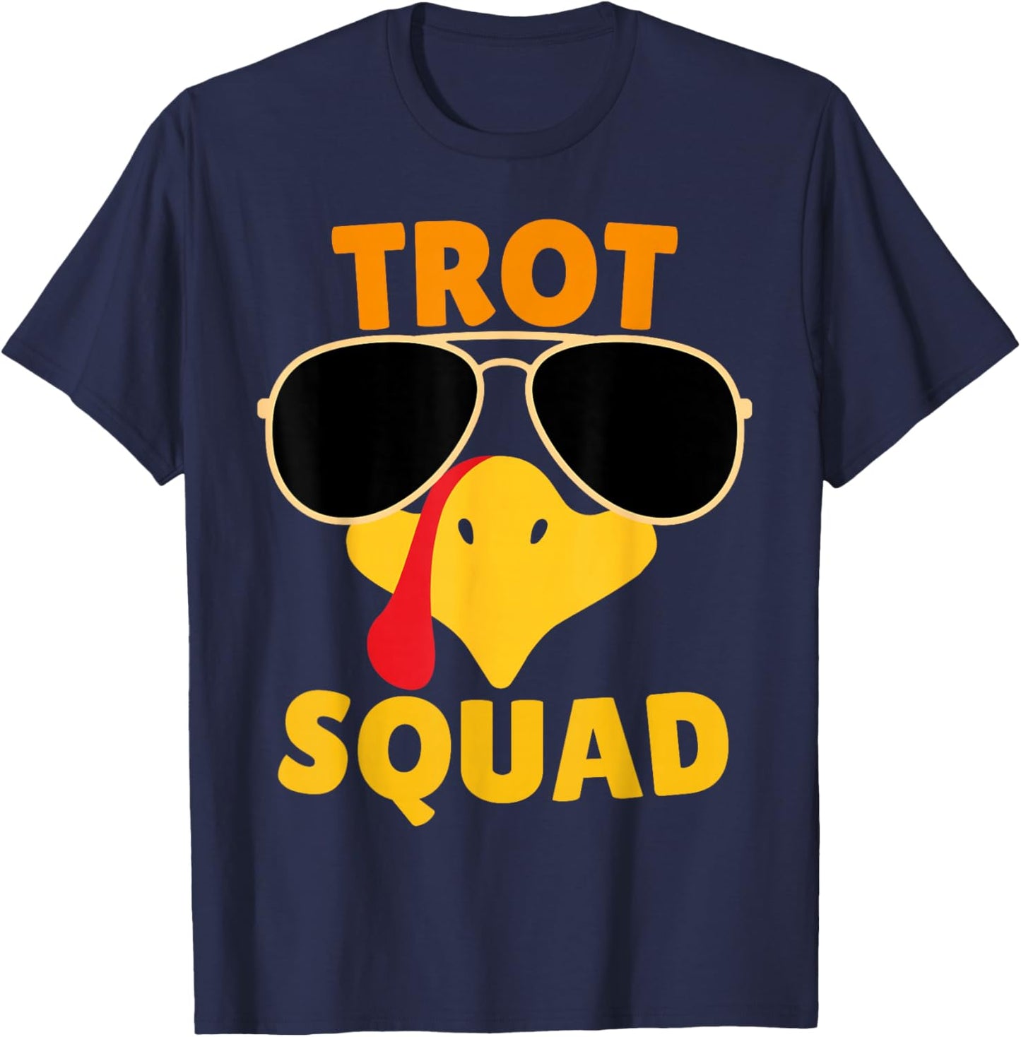 Trot Squad 2025 Thanksgiving Turkey Running Women Men Kids T-Shirt - T-Shirt | Navy
