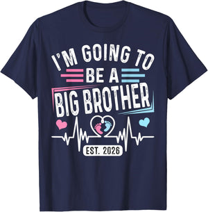 I'm Going to Be A Big Brother EST. 2026 Vintage T-Shirt - T-Shirt | Navy