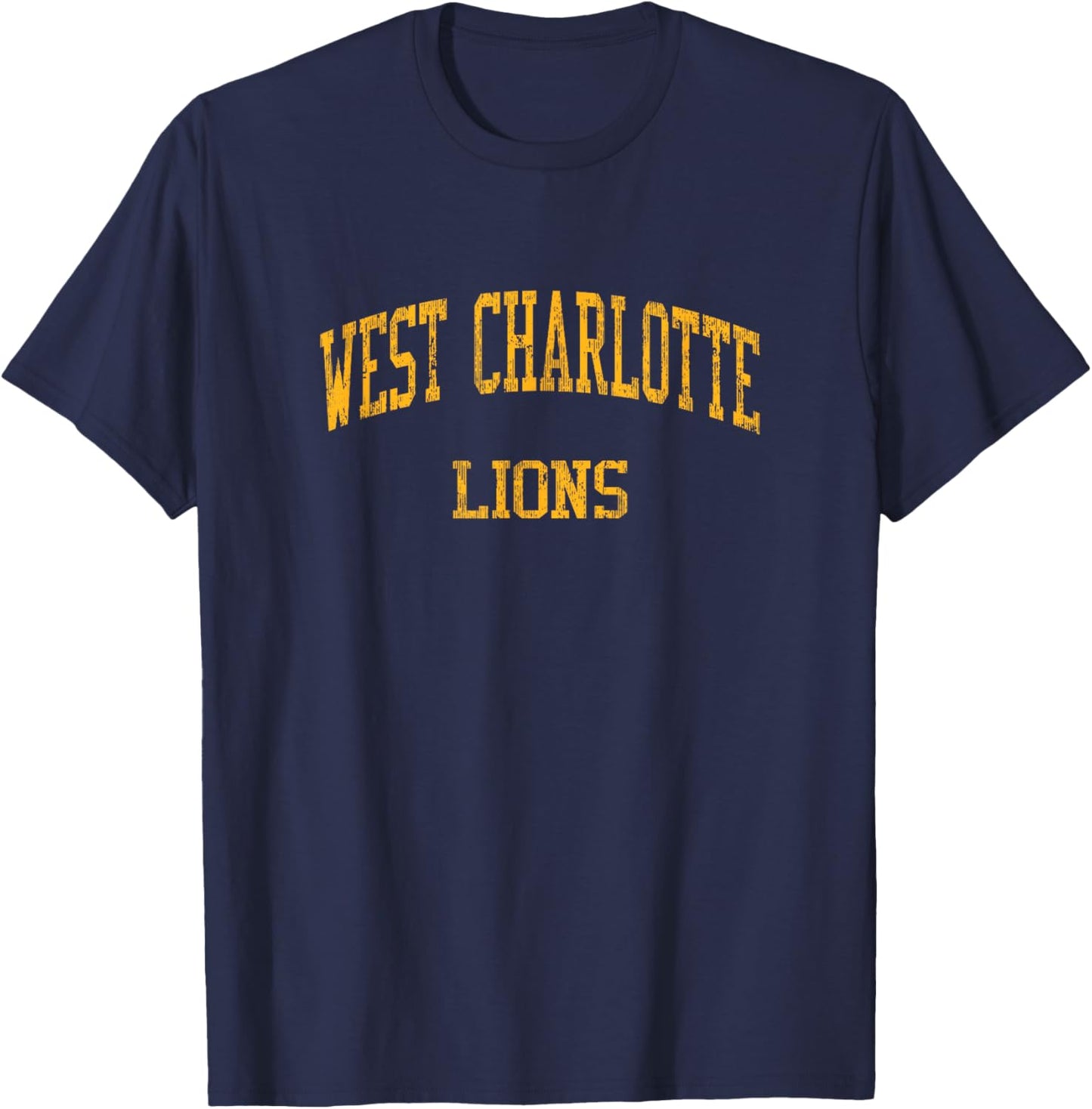 West Charlotte High School HS Charlotte NC Vintage Sports T-Shirt - T-Shirt | Navy