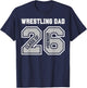Senior 2026 Wrestling Dad Proud Senior 2026 Dad Graduation T-Shirt - T-Shirt | Navy