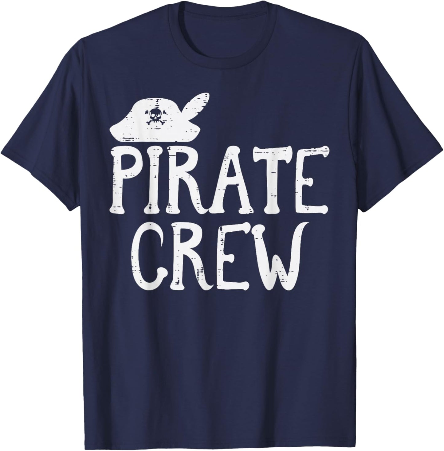 Pirate Crew Funny Team Squad Group Matching Men Women Kids T-Shirt - T-Shirt | Navy