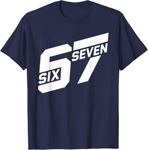 Fun 6 7 Meme Design T-Shirt - T-Shirt | Navy