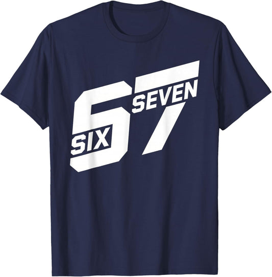 Fun 6 7 Meme Design T-Shirt - T-Shirt | Navy