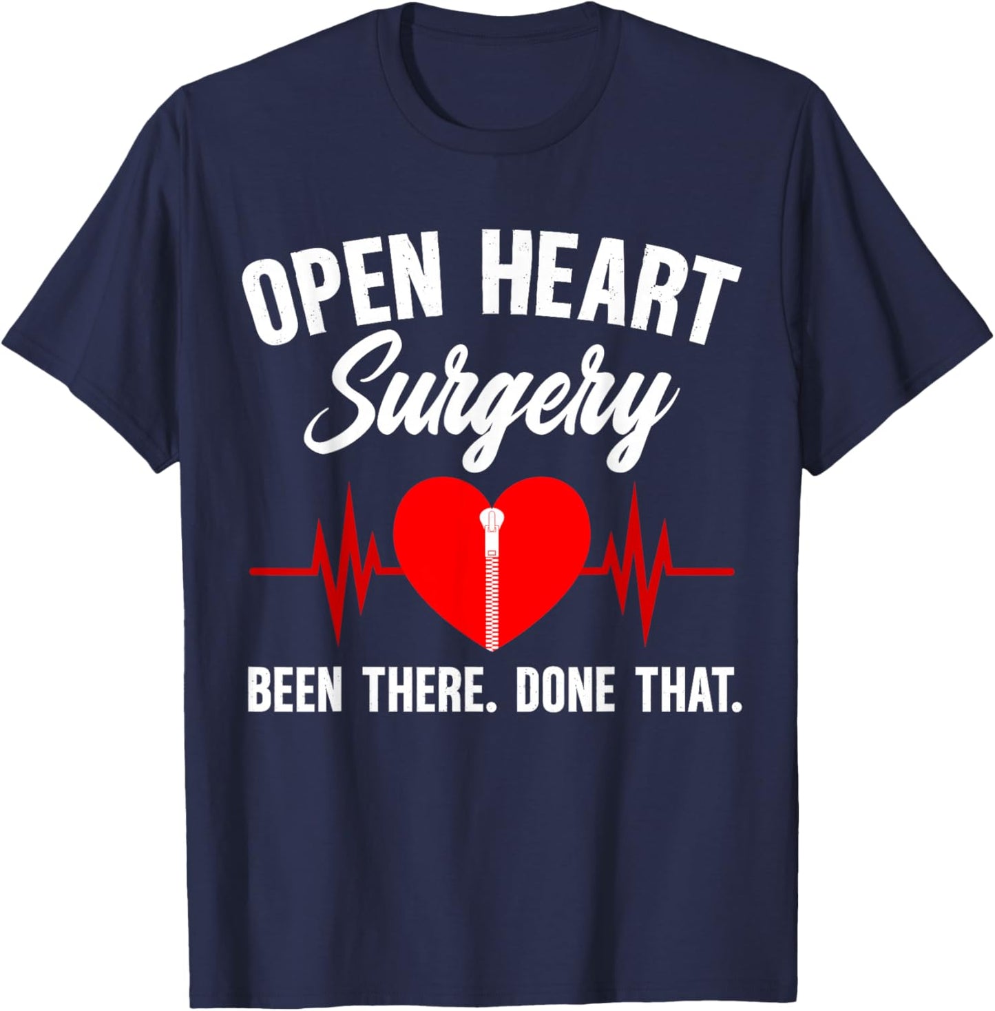 Open Heart Surgery Recovery Post Open Heart Surgery Survivor T-Shirt - T-Shirt | Navy