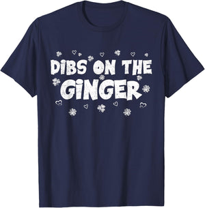 St Patricks Day Dibs On The Redhead Funny Irish Women Men T-Shirt - T-Shirt | Navy