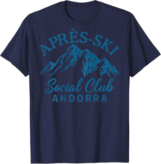 Apres Ski Social Club Andorra T-Shirt - T-Shirt | Navy
