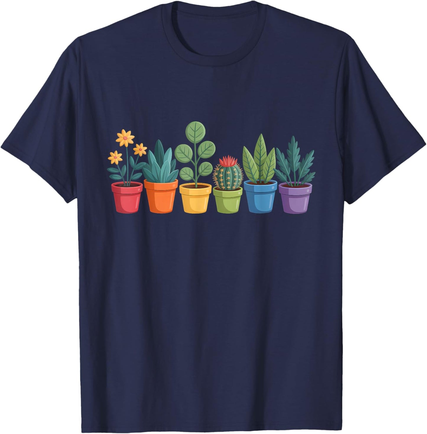 Plants LGBTQ Gardener Gay Pride Plant Gardening T-Shirt - T-Shirt | Navy