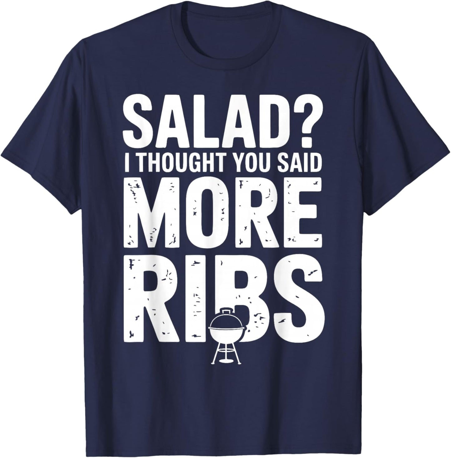 Hilarious Barbeque BBQ Pitmaster Grill Ribs T-Shirt - T-Shirt | Navy