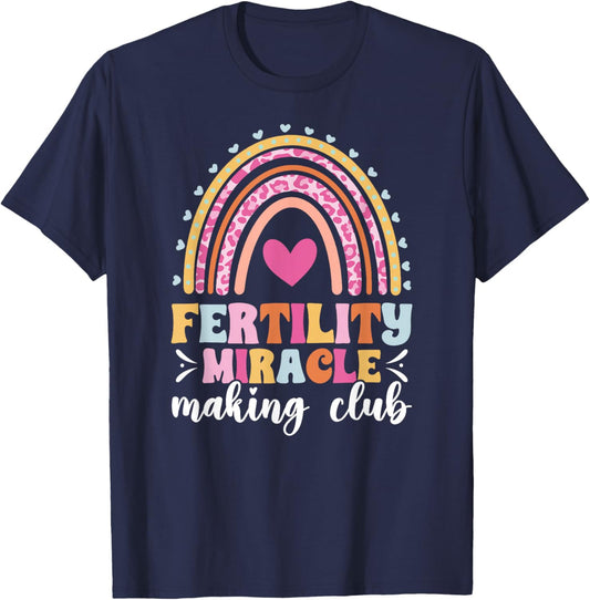 Fertility Miracle Making Club IVF Nurse Fertility Nurse T-Shirt - T-Shirt | Navy