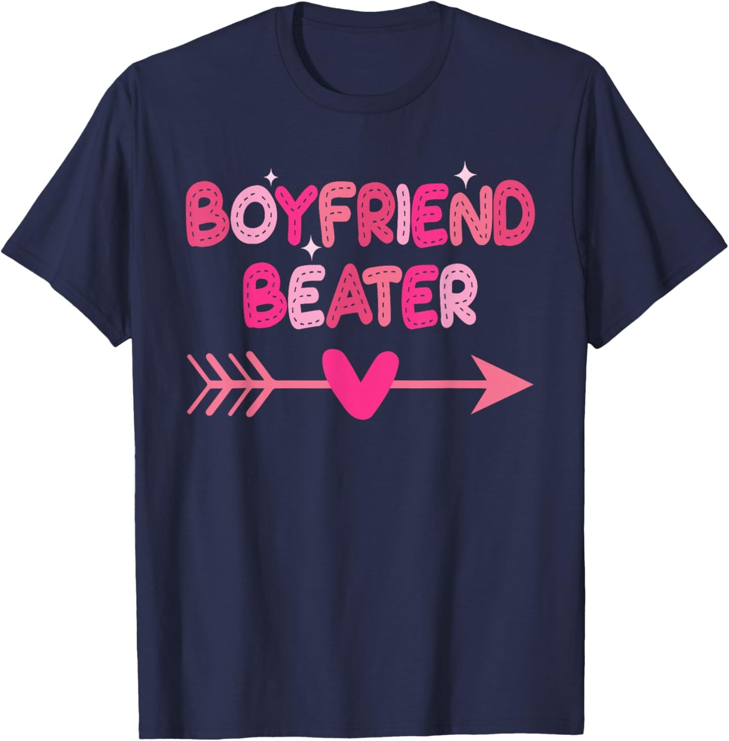 Boyfriend Beater Funny Design T-Shirt - T-Shirt | Navy