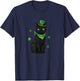 Shamrock Cat Black St Patricks Day Irish Cat Lovers T-Shirt - T-Shirt | Navy