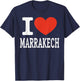 I Love Marrakech City Heart Graphic Souvenir Travel T-Shirt - T-Shirt | Navy