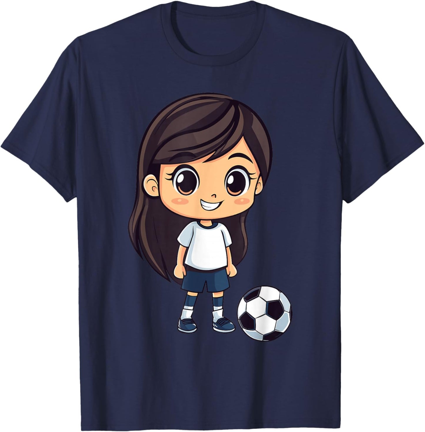 Girl Soccer T-Shirt - T-Shirt | Navy