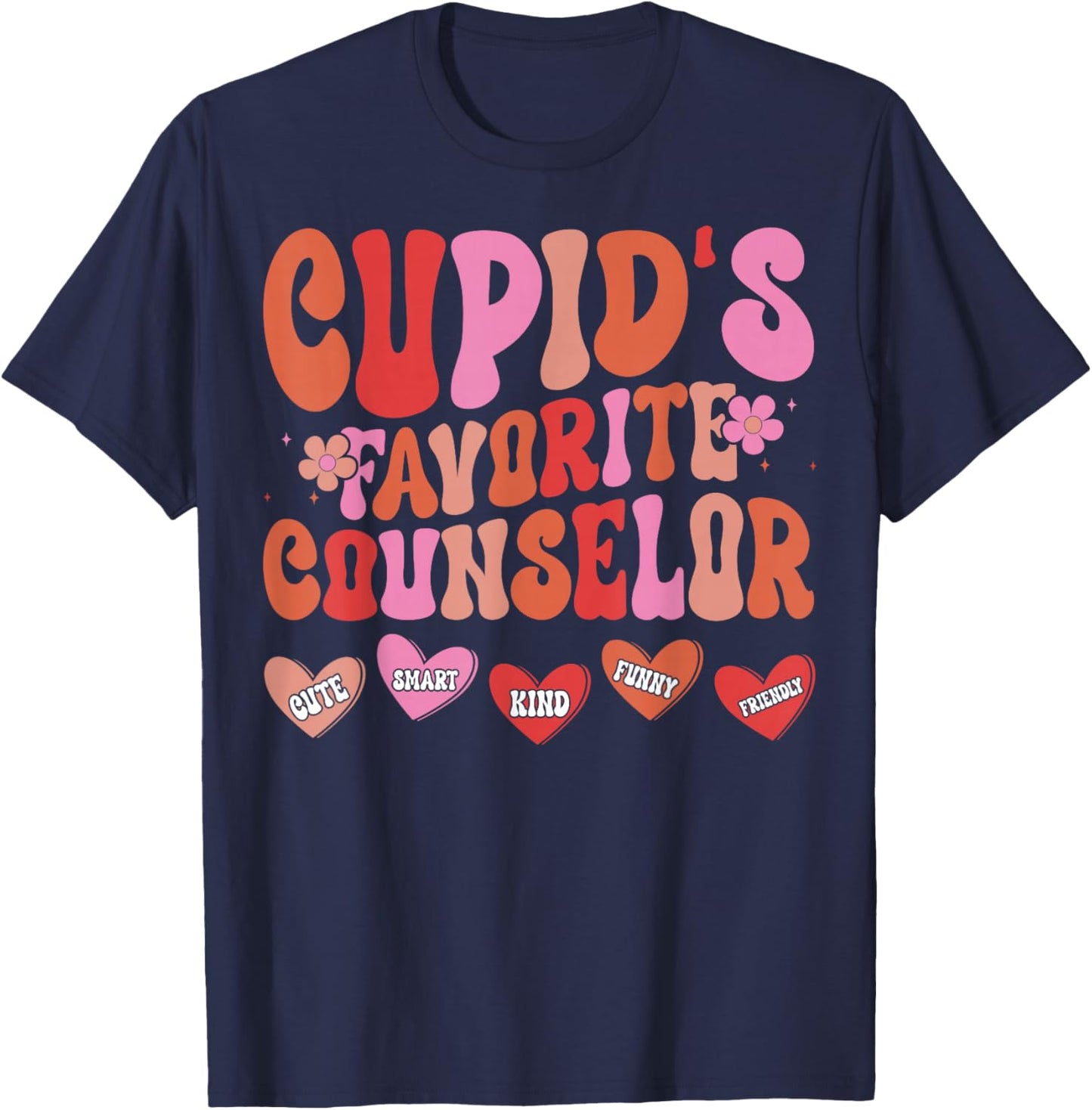 Cupid's Favorite Counselor - Valentine’s Day Counseling T-Shirt - T-Shirt | Navy