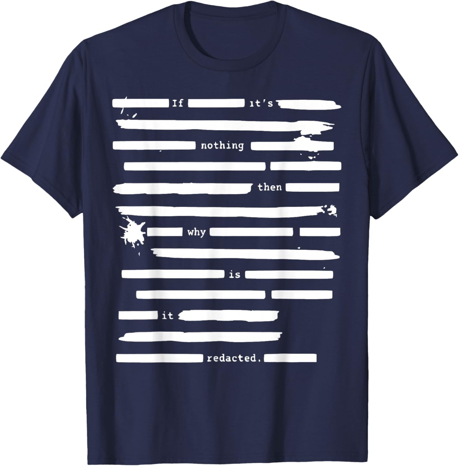 Censored Documents United States of America T-Shirt - T-Shirt | Navy