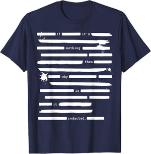 Censored Documents United States of America T-Shirt - T-Shirt | Navy