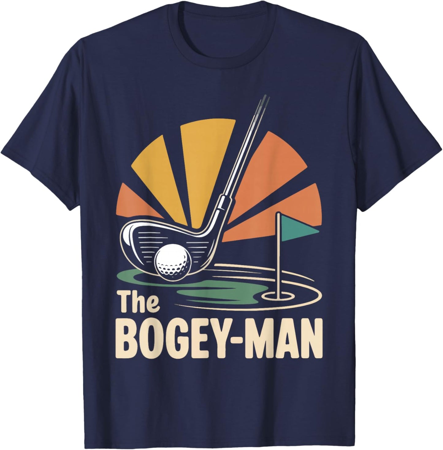 Golf Pun Retro Vintage The Bogey-Man T-Shirt - T-Shirt | Navy
