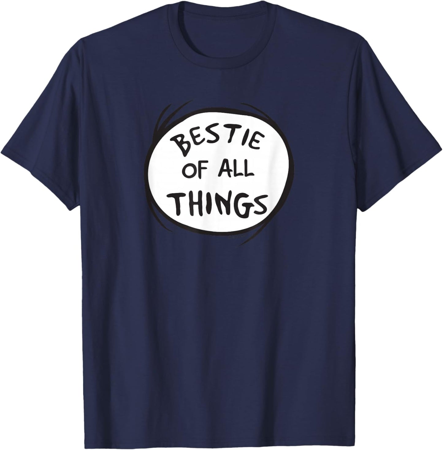 Dr. Seuss Bestie of All Things Color Officially Licensed T-Shirt - T-Shirt | Navy