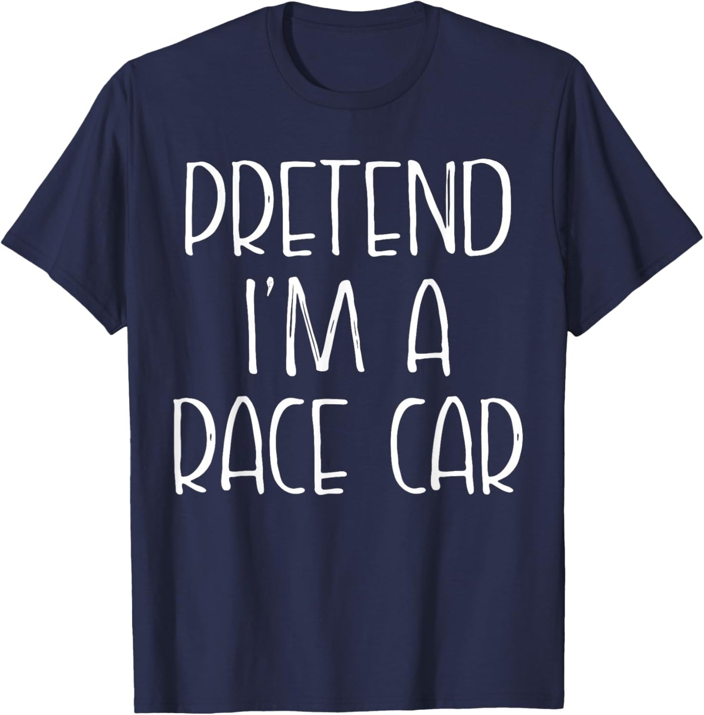 Pretend I'm A Race Car Halloween Costume Couples Matching T-Shirt - T-Shirt | Navy