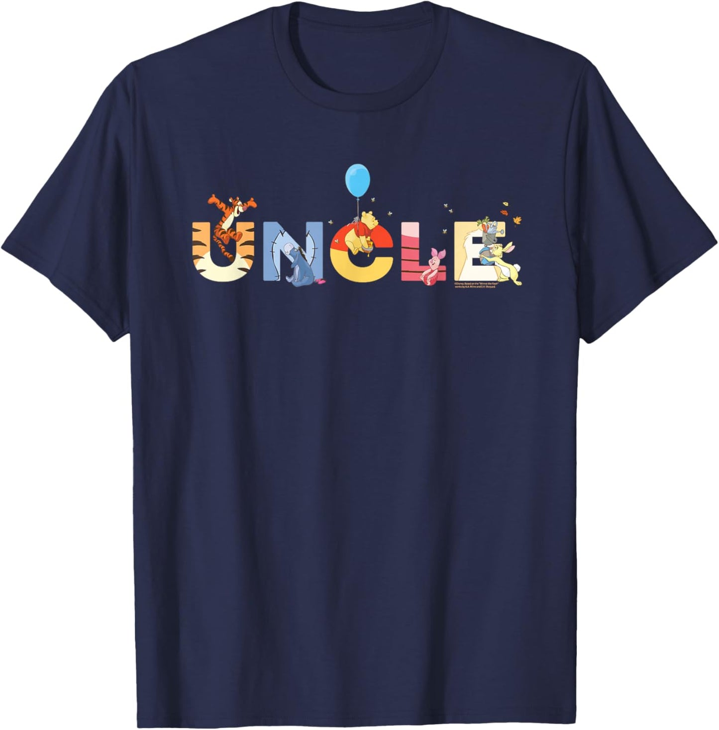 Disney Winnie The Pooh & Friends Uncle Family Disney Trip T-Shirt - T-Shirt | Navy